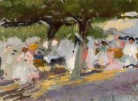 Joaquin Sorolla y Bastida - Under the tamarinds (San Sebastian)